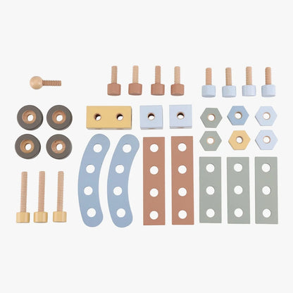 Little Dutch™ Wooden Workbench | Pretend Play Tool Bench for Kids with Wooden Tools